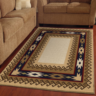 Orian Rugs Cherokee San Angelo Beige Area Rug Room Scene