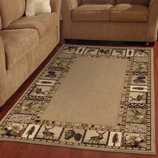 Orian Rugs Cherokee Big Spring Beige Area Rug Room Scene Feature