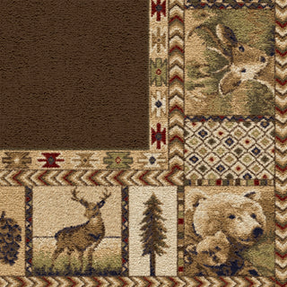 Orian Rugs Cherokee Big Spring Brown Area Rug Close Up