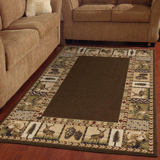 Orian Rugs Cherokee Big Spring Brown Area Rug Room Scene Feature