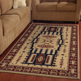 Orian Rugs Cherokee Denison Ivory Area Rug Room Scene Feature