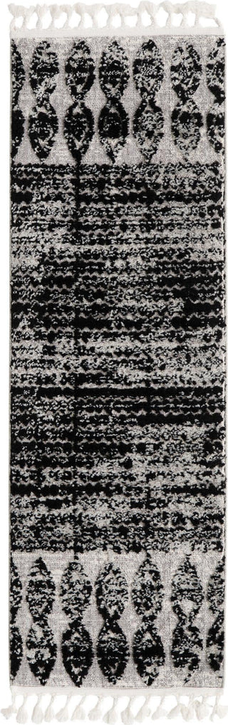 Unique Loom Cherokee T-CHRK1 Black Area Rug Runner Top-down Image