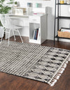 Unique Loom Cherokee T-CHRK1 Charcoal Area Rug Rectangle Lifestyle Image