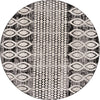 Unique Loom Cherokee T-CHRK1 Charcoal Area Rug Round Top-down Image