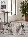 Unique Loom Cherokee T-CHRK1 Charcoal Area Rug Round Lifestyle Image