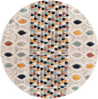 Unique Loom Cherokee T-CHRK1 Multi Area Rug Round Top-down Image