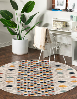 Unique Loom Cherokee T-CHRK1 Multi Area Rug Round Lifestyle Image