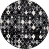 Unique Loom Cherokee T-CHRK2 Fossil Gray Area Rug Round Top-down Image