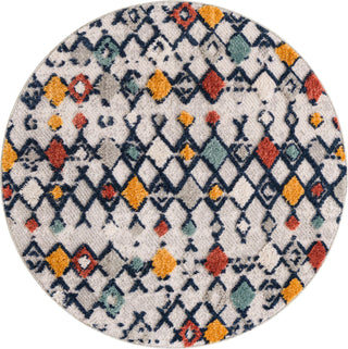 Unique Loom Cherokee T-CHRK2 Multi Area Rug Round Top-down Image