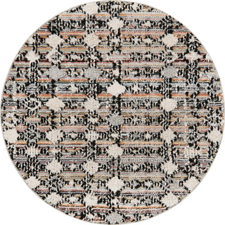 Unique Loom Cherokee T-CHRK2 Rust Multi Area Rug Round Top-down Image