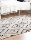 Unique Loom Cherokee T-CHRK5 Black and White Area Rug Rectangle Lifestyle Image