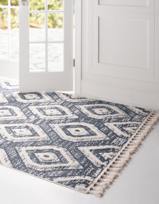 Unique Loom Cherokee T-CHRK5 Blue Gray Area Rug Rectangle Lifestyle Image