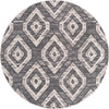 Unique Loom Cherokee T-CHRK5 Blue Gray Area Rug Round Lifestyle Image