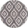 Unique Loom Cherokee T-CHRK5 Blue Gray Area Rug Round Lifestyle Image