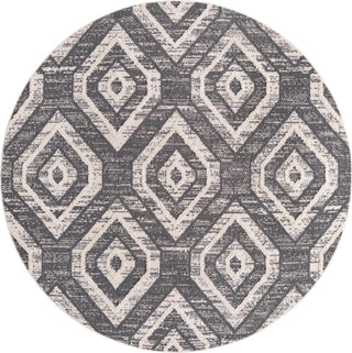 Unique Loom Cherokee T-CHRK5 Blue Gray Area Rug Round Lifestyle Image