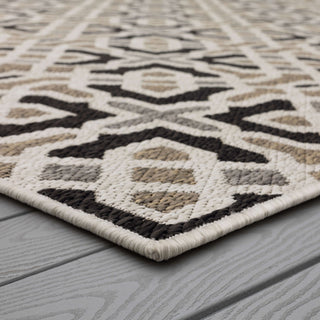 Karastan Drew and Jonathan Outdoor Chilcott Taupe Area Rug Lifestyle Image