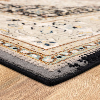 Karastan Zephyr Chronos Black Area Rug Lifestyle Image