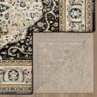 Karastan Zephyr Chronos Black Area Rug Back Image