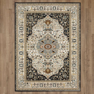 Karastan Zephyr Chronos Black Area Rug Main Image