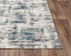 Rizzy Chelsea CHS105 Ivory / Teal Area Rug Corner 