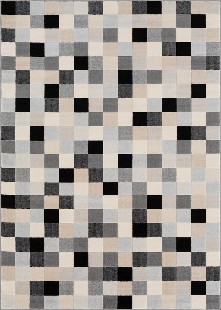 Surya City CIT-2309 Light Gray Taupe Black Beige Khaki Area Rug Mirror main image