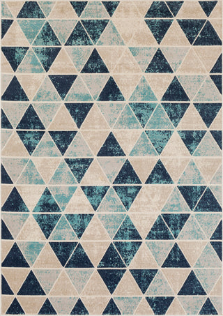 Surya City CIT-2328 Aqua Charcoal Beige Khaki Light Gray Area Rug Mirror main image