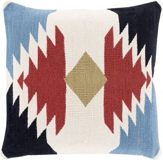 Surya Cotton Kilim Taken with Tribal CK-001 Pillow 18 X 18 X 4 Poly filled