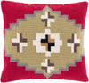 Surya Cotton Kilim Taken with Tribal CK-002 Pillow 18 X 18 X 4 Poly filled