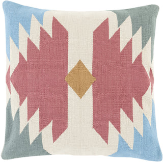 Surya Cotton Kilim Taken with Tribal CK-007 Pillow 18 X 18 X 4 Poly filled