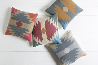 Surya Cotton Kilim Taken with Tribal CK-007 Pillow 