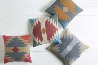 Surya Cotton Kilim Taken with Tribal CK-007 Pillow 