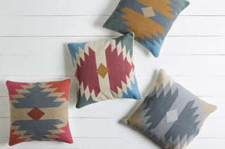 Surya Cotton Kilim Taken with Tribal CK-007 Pillow 