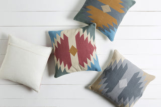 Surya Cotton Kilim Taken with Tribal CK-007 Pillow 