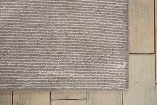 Calvin Klein CK221 Ravine Furrow RAV01 Fog Area Rug Corner Shot