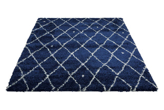 Calvin Klein CK222 Riad CKSH1 Navy/Ivory Area Rug Corner Shot