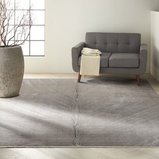 Calvin Klein Ck50 Balian Silver Grey Area Rug Room Scene Feature