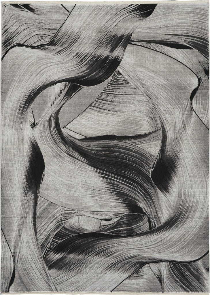 Calvin Klein Ck50 Balian CK53 Grey/Black Area Rug