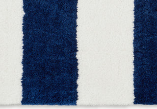 Calvin Klein CK720 Chicago Shag CK722 White/Navy Area Rug