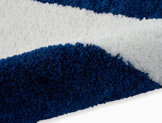 Calvin Klein CK720 Chicago Shag CK722 White/Navy Area Rug