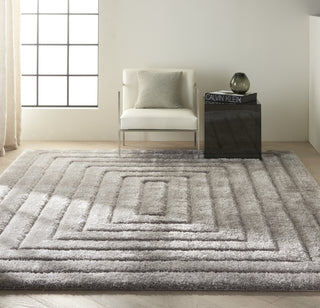 Calvin Klein Ck870 Esker Silver Area Rug Room Scene Feature