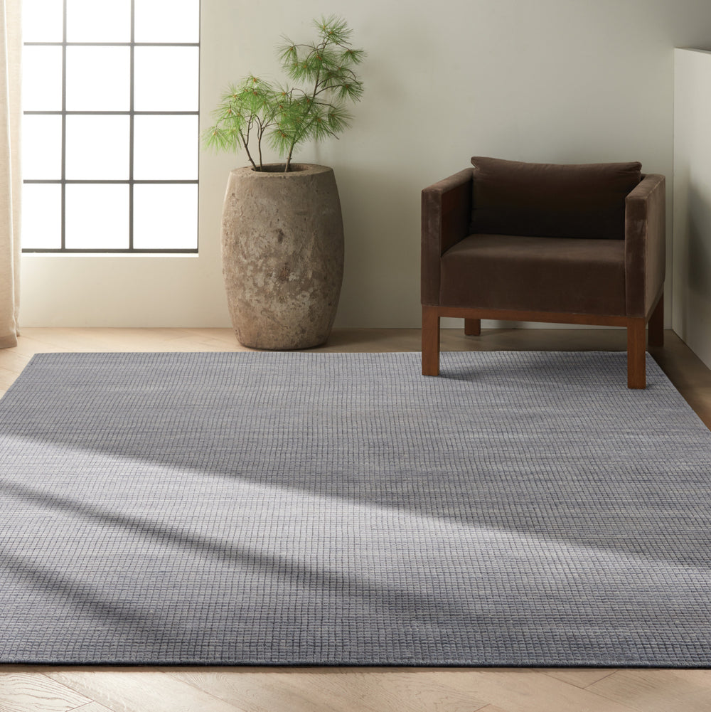 Calvin Klein CK890 Pretoria Blue Area Rug Room Scene Feature