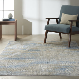 Calvin Klein CK950 Rush CK951 Blue/Beige Area Rug Room Scene Feature