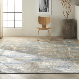 Calvin Klein CK950 Rush CK951 Blue/Beige Area Rug Room Scene 2