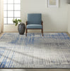 Calvin Klein Ck980 Torrent CK982 Ivory/Grey/Blue Area Rug Room Scene Feature