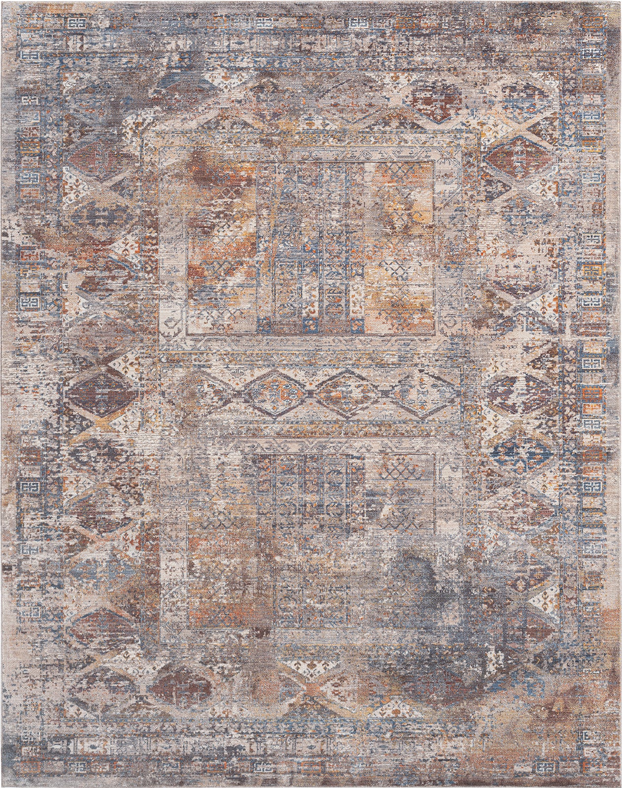 K2 CALABRIA CL-005 Blue Tones/Earth Area Rug main image