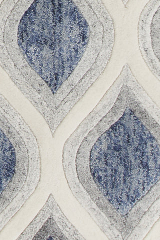 Chandra Clara CLA-7100 Blue/Grey/White Area Rug Close Up