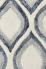 Chandra Clara CLA-7101 White/Grey/Blue Area Rug Close Up