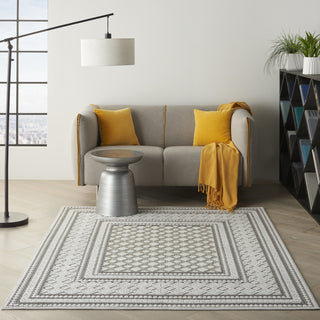 Nourison Calobra CLA02 Lt Grey Area Rug Room Scene Feature