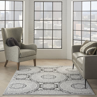 Nourison Calobra CLA03 Grey Area Rug Room Scene Feature