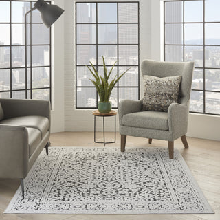 Nourison Calobra CLA04 Dark Grey Area Rug Room Scene Feature